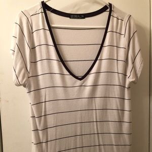 White and Black T-shirt